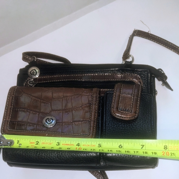 Vintage Brighton "Hudson" Crossbody Organizer Bag - Black - Picture 10 of 13